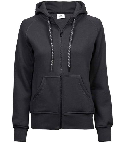 Tee Jays Ladies Fashion Zip Hooded Sweatshirt - DGY - XL